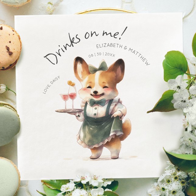 Charming Pembroke Welsh Corgi Waiter Serviette (Von Creator hochgeladen)
