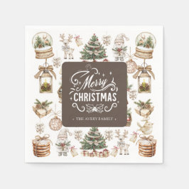 Charming Personalisiert Frohe Weihnachten Serviette