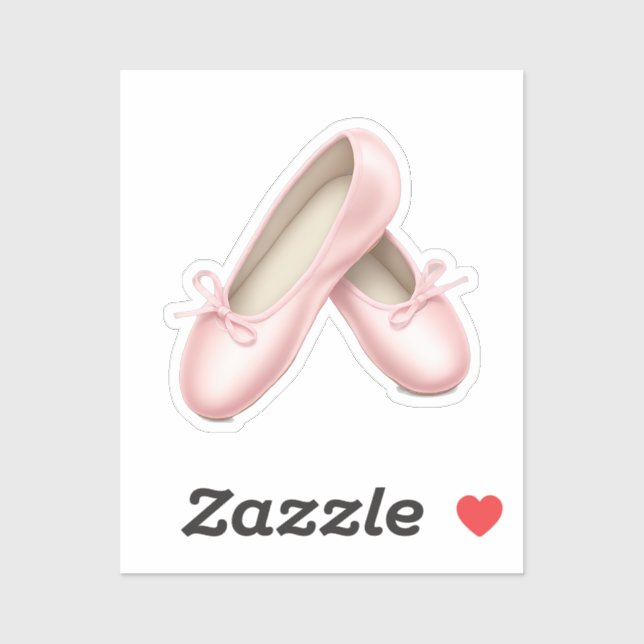 Charming Pink Ballet Flats Emoji Aufkleber (Blatt)