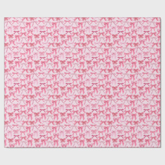 charming pink bow pattern geschenkpapier