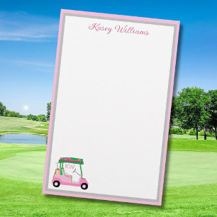 Charming Pink Golf Thème de papeterie personnalisé