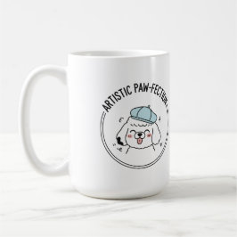 Charming Poodle Sketch mit Blue Beret Kaffeetasse