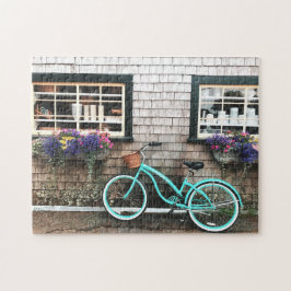 Charming Quaint Cape Cod Blue Bicycle Blume Chic