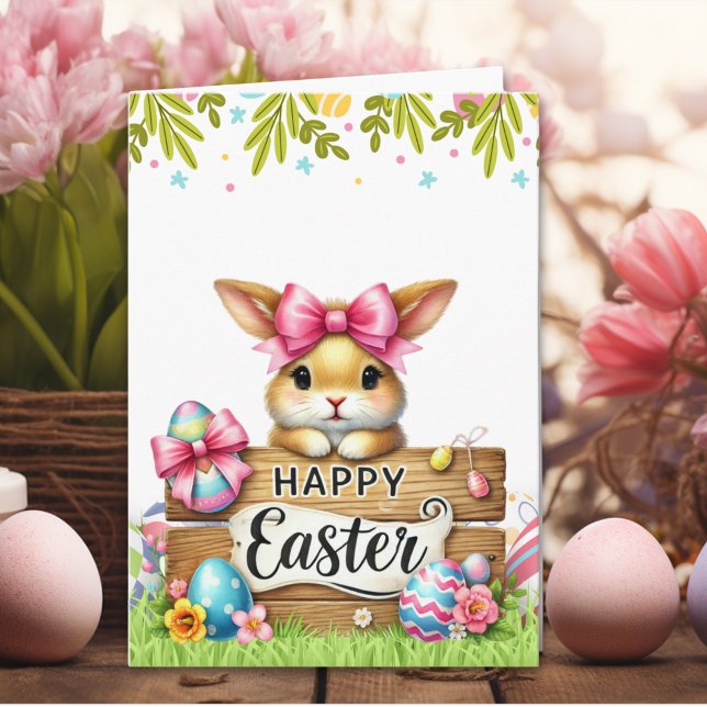 Charming Rabbit-Themed Easter Card Karte (Von Creator hochgeladen)