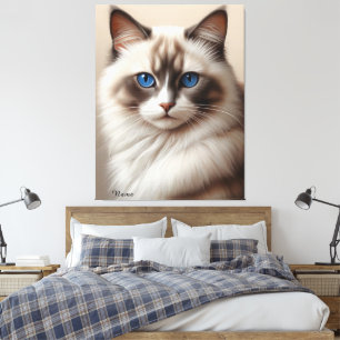 Charming Ragdoll Cat Art Pater Lover Leinwanddruck