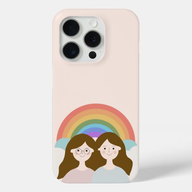 Charming Rainbow Twins iPhone Case (Rückseite)