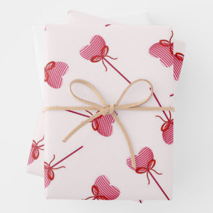 Charming Red Bow Muster Geschenkpapier Set