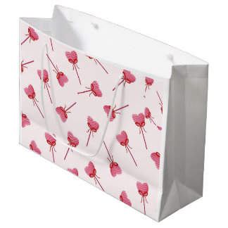 Charming Red Bow Pattern Schlüsselanhänger Große Geschenktüte