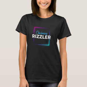 Charming Rizzler Farbiges geometrisches Design T-Shirt