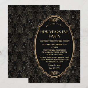 Charming Roaring 20s Great Gatsby New Year Party Einladung