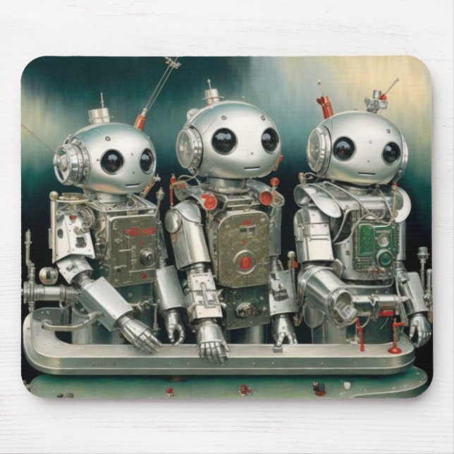 Charming Robot Trio Mousepad (Vorne)