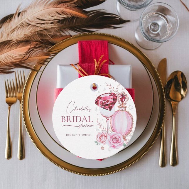 Charming Rubies und Rose Brautparty Gefälligkeitst Geschenkanhänger (Von Creator hochgeladen)