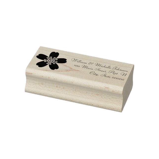 Charming Sakura Holzadressen Briefmarke Gummistempel (Stempel)
