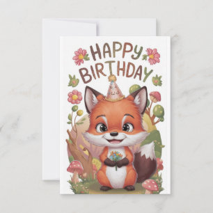 Charming Simple Fox Geburtstag Karte
