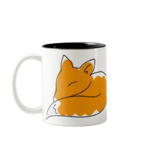 Charming Sleeping Fox Tasse