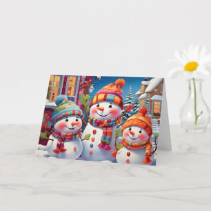 Charming Snowmen Family Festival Karte