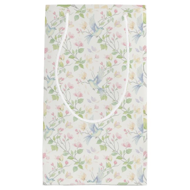 Charming Spring Bird and Floral  Kleine Geschenktüte (Vorderseite)