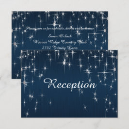 Charming Starstruck Wedding Navy Blue - Empfang Einladung