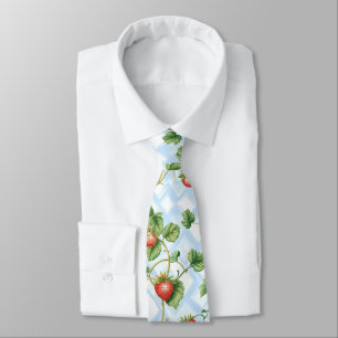 Charming Strawberry & Leaf Muster - Vintag Krawatte