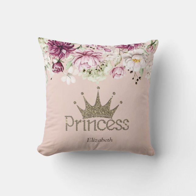 Charming Tiara, Prinzessin, Floral Kissen (Vorderseite)