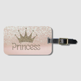 Charming Tiara, Prinzessin, Glitzer Bokeh Gepäckanhänger