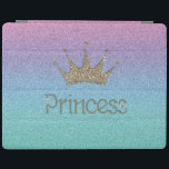 Charming Tiara, Prinzessin, Rainbow-Glitzer iPad Hülle<br><div class="desc">Dieses Bild zeigt Tiara und Prinzessin auf glitzerndem Buh-Hintergrund. Ein trendiges,  lustiges,  trendiges,  stilvolles und elegantes Girl-Geschenk für Damen und Teenager.</div>