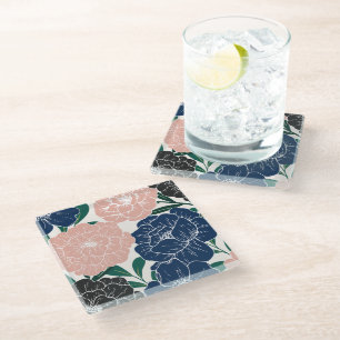 Charming Trendy Floral Untersetzer