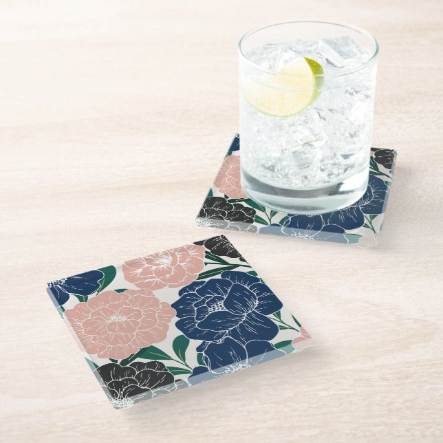 Charming Trendy Floral Untersetzer (Schrägansicht)