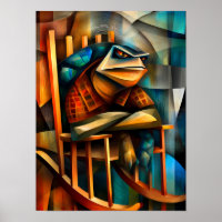 Charming Turtle - Kubist Curmudgeon Rocking Stuhl