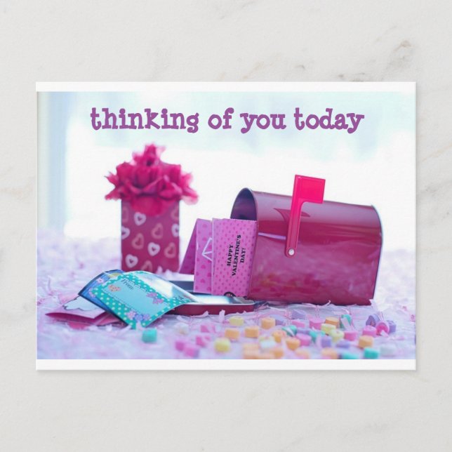 Charming Valentines Day Mailbox Carte postale (Devant)