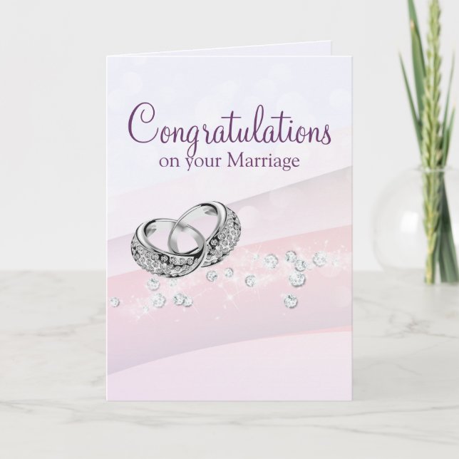 Charming Wedding Rings Karte (Vorderseite)