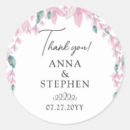 Charming Wisteria Wedding Vielen Dank Runder Aufkleber