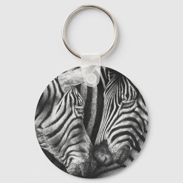 Charming-Zebra-Schlüsselanhänger Schlüsselanhänger (Vorderseite)