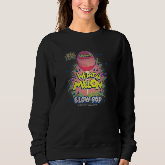 Charms Blow Pop What A Melon Broken Background Sweatshirt (Vorderseite)