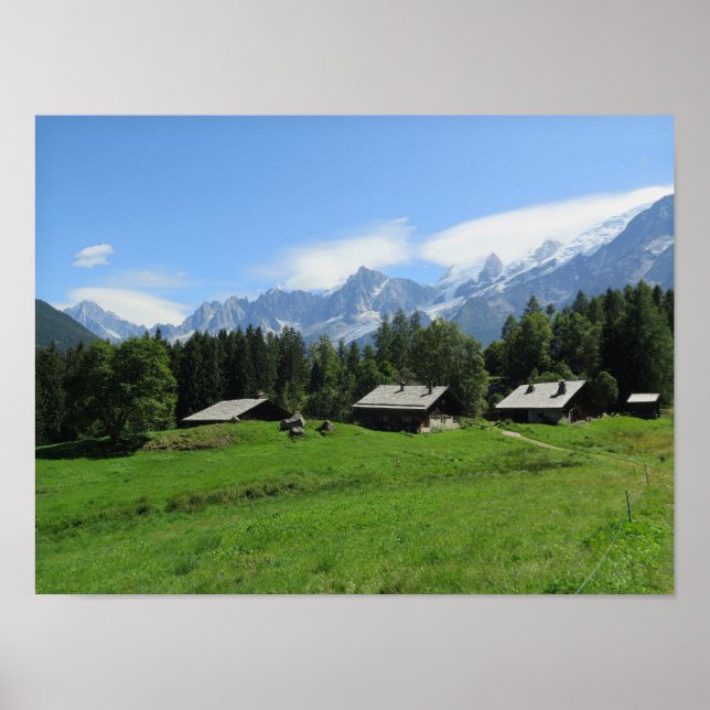 Charousee French Alps Huts Poster (Vorne)