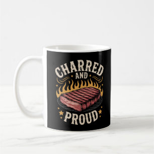 Charred und Proud rustische GRILLEN Flames Kaffeetasse