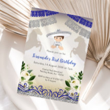 Charro Marine Blue Silver 1ère invitation annivers
