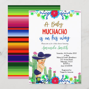 Charro mexikanische Jungen-Babyparty-Einladung Einladung