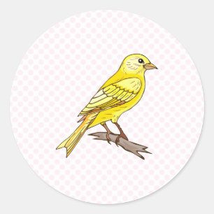 Charry Kanarienvogel Runder Aufkleber