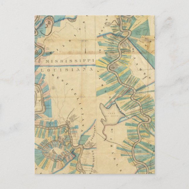 Chart of The Lower Mississippi River Postkarte (Vorderseite)
