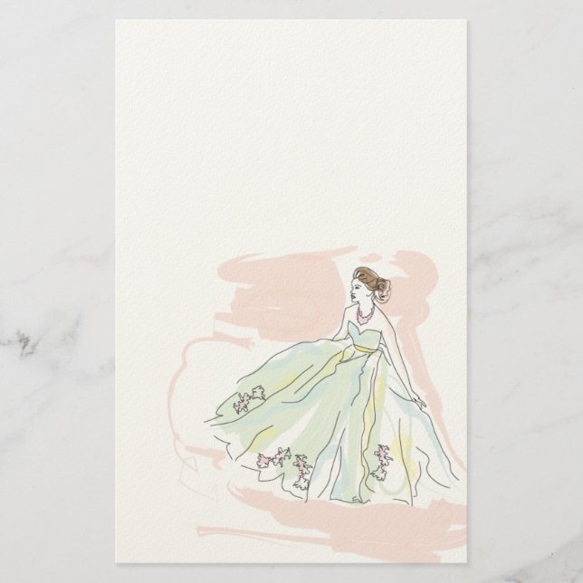 Chartas der Liebe mit „The lady " Briefpapier (Vorderseite)