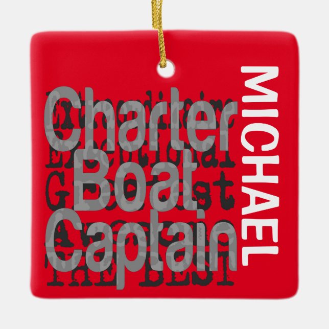 Charter Boat Captain Extraordinaire CUSTOM Keramikornament (Vorderseite)