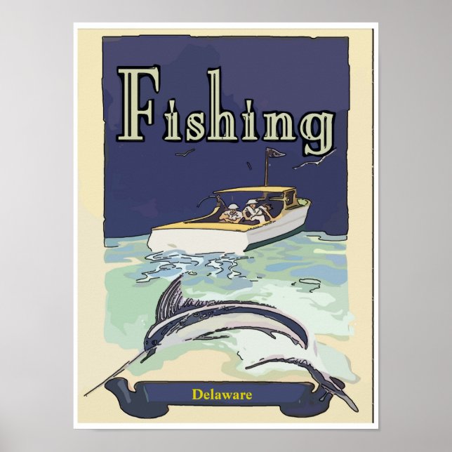Charter fishing Delaware Poster (Vorne)