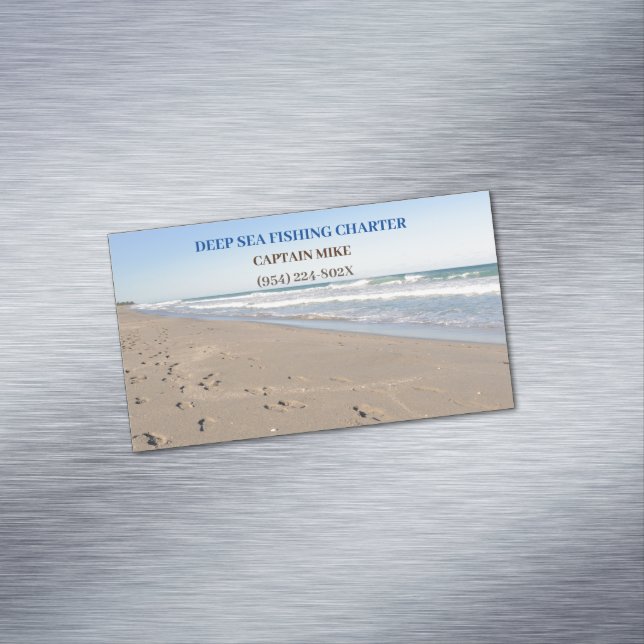 Charterdienste Fischerei Magnetische Visitenkarte (Beispiel)
