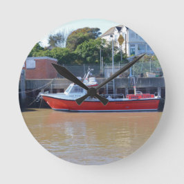 Charterschiff Hoher Flyer Runde Wanduhr