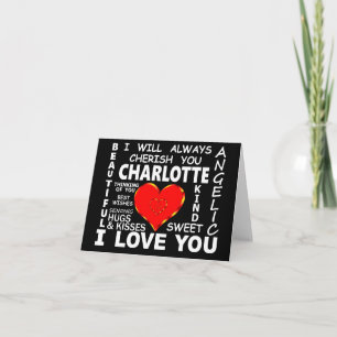Chartlotte ich liebe dich karte