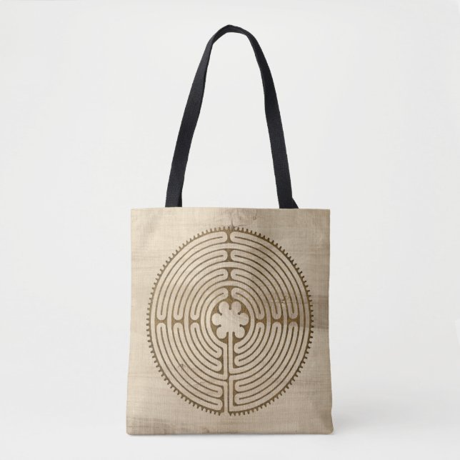 Chartres Labyrinth antiker Stil + Ihre Ideen Tasche (Vorderseite)