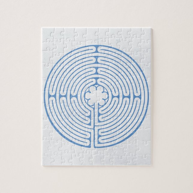 Chartres-Labyrinth-Blau (Vertikal)