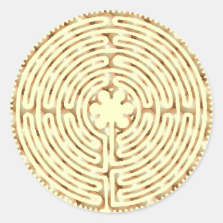 Chartres Labyrinth Pearl Aufkleber