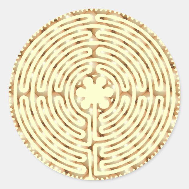 Chartres Labyrinth Pearl Aufkleber (Vorderseite)